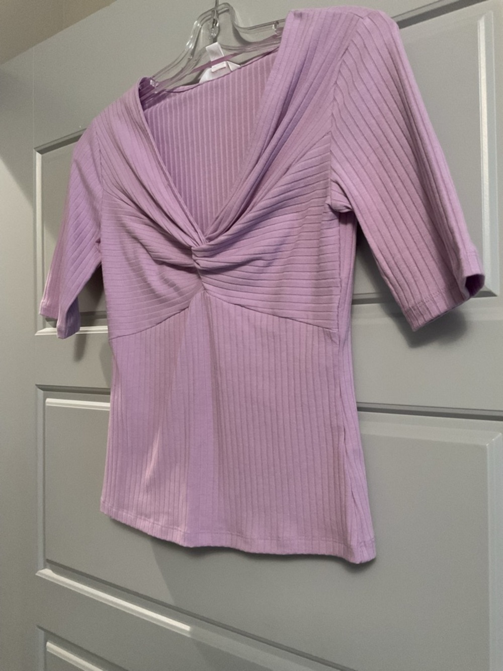 Pastel Twist-Front Ribbed Top - Picture 6 of 6